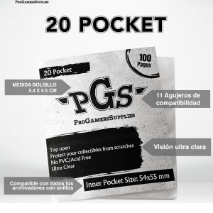 100 Hojas para archivador 20 pocket