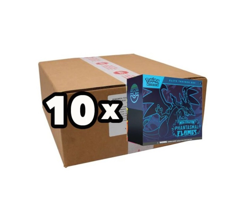 Case (10 unidades) – Phantasmal Flames – Elite Trainer Box – Español
