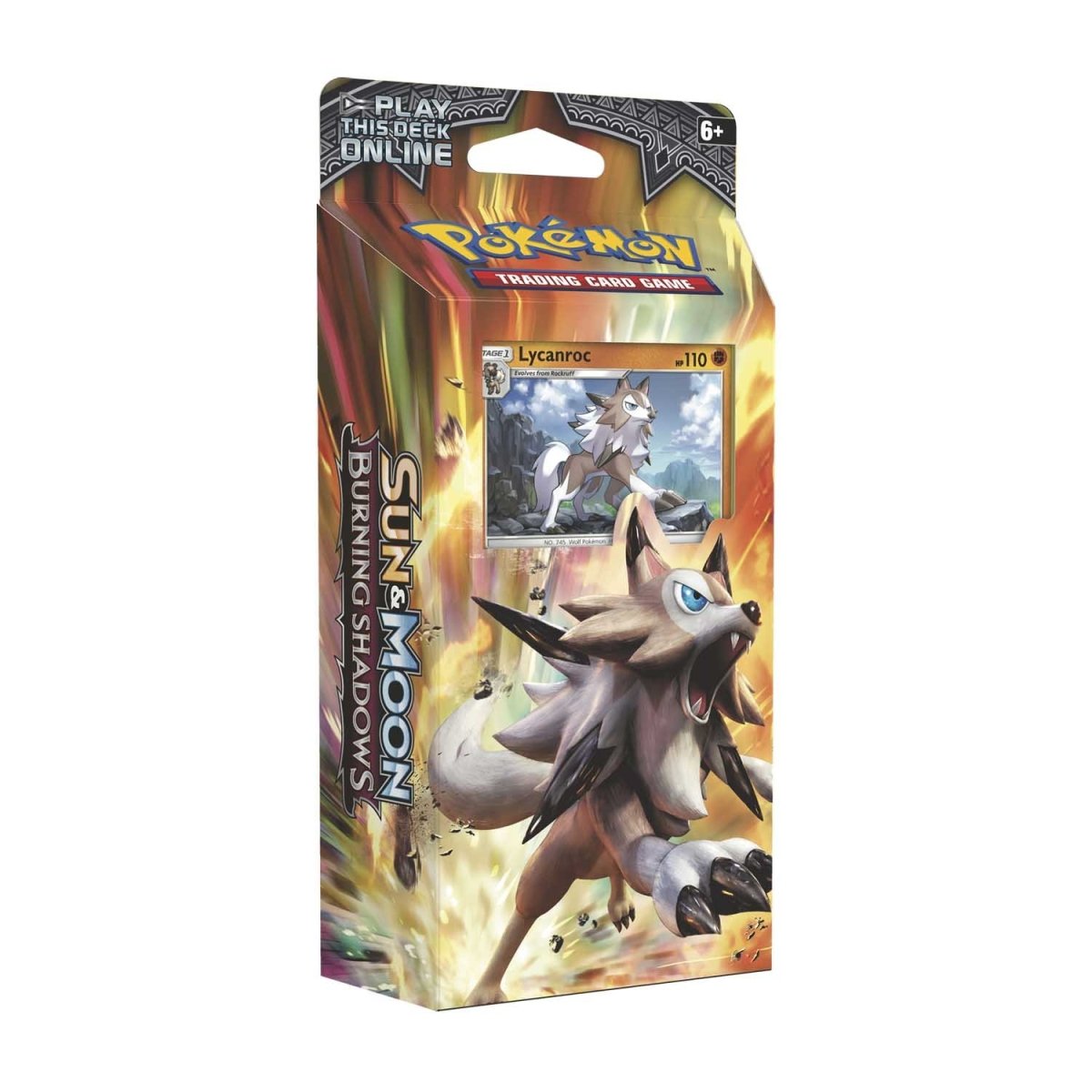 Mazo Deck Burning Shadows Theme Deck - Rock Steady Lycanroc - INGLES